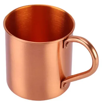 Produktbild von Becher aus reinem Kupfer, 450 ml, elegantes Design, Gold, 8 x 8 x 9 cm