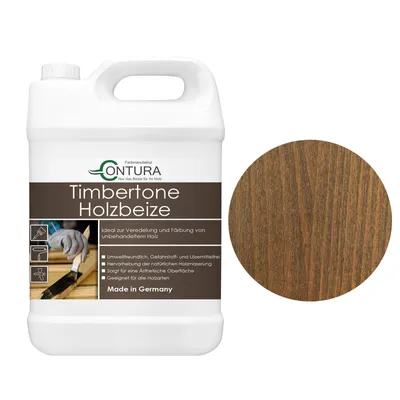 Produktbild von Contura Holzbeize 5Liter Holzfarbe Tischler Positiv Beize Holz Farbe Wasserbeize Parkett - Eiche Antik