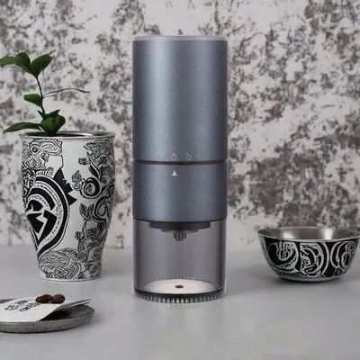 Obrázek produktu pro Automatický mlýnek na kávu, mlýnek na kávová zrna, plně automatický mlýnek na kávu (modrý)