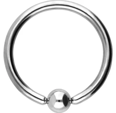 Produktbild von Intim-Piercing, Septum Piercing Chirurgenstahl Klemmkugelring Farbe: Silber + Kugelgröße: 6mm Innendurchmesser: 22mm + Stabstärke: 2,5mm