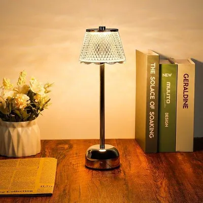 Produktbild von LED-Tafellampe mit Touchsteuerung - 3 Lichtmodi - dimmbar - für Innen- und Außenbereich mit USB-C - LED-Lampe - batteriebetrieben für Schlafzimmer