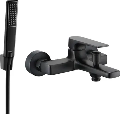 Produktbild von Mexen Lynx R72 Wannenbatterie mit Brausegarnitur, Schwarz - 74593R72-70