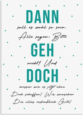 Produktbild von Postkarte KOLLEGEN Dann geh doch