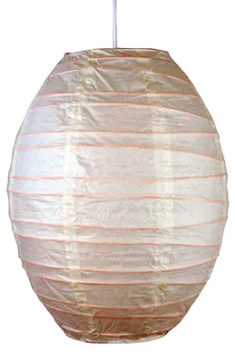 Image de Suspension - Abat-jour en papier "HIMALAYA", lampe suspendue de style moderne, en papier blanc, culot E27
