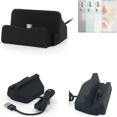 Produktbild von K-S-Trade Docking-Station kompatibel mit Oppo Reno11 Global Ladestation Dock Ladegerät Docking Station Tischständer Ständer inkl. USB Typ C Kabel
