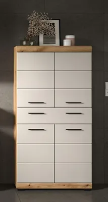 Produktbild von Midischrank breit Scout | mit Schubkasten | Kaschmir / Evoak Oak