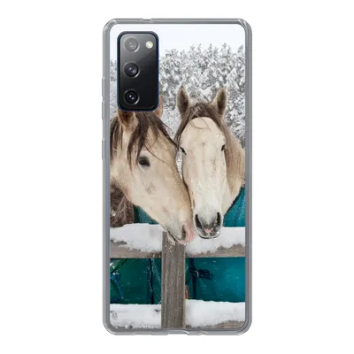 Produktbild von MuchoWow® Handyhülle Schutzhülle Hülle für Samsung Galaxy S20 FE Pferde - Decke - Schnee Silikon Softcase Handy Hülle - Abdeckung