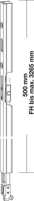 Produktbild von GU HS Getriebeverlängerung, L=500 mm, Alu silber eloxiert
