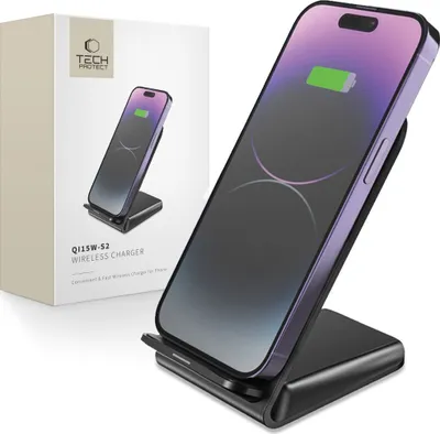 Produktbild von Tech-Protect Qi15W-S2 Kabelloses Ladegerät 15W Schwarz