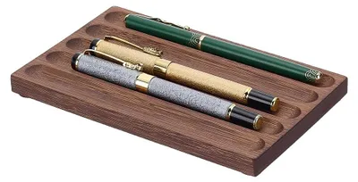 Imagen del producto de Solidchoice: Portalápices de madera con 5 compartimentos