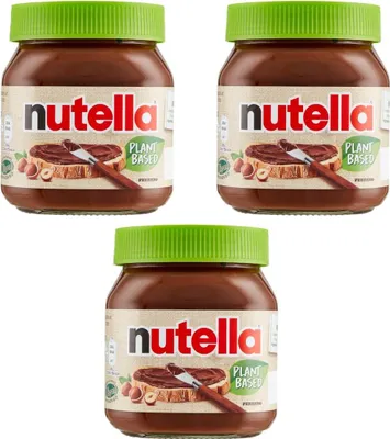 Produktbild von 3 x Vegane Nutella, Pflanzliche Haselnusscreme, Aufstrich, Glutenfrei, Laktosefrei, Sparpackung (3 x 350 g)