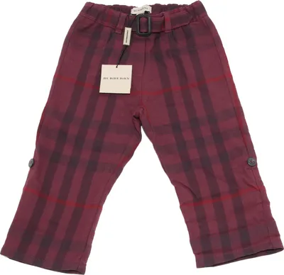 Produktbild von 5749M pantaloni viola bimba BURBERRY check cotone lana Kinderhose Hose