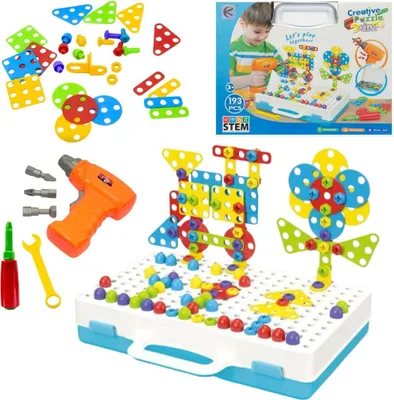 Produktbild von Konstruktionsspiel-Set mit 193 Teilen im Koffer