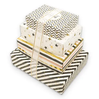 Produktbild von Advent Geschenkset zum Befüllen 4 edle Adventskalender Geschenkboxen