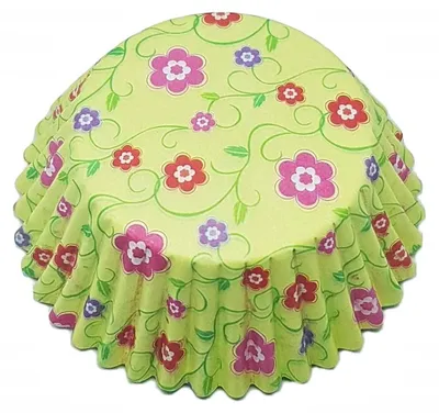 Muffin-Backformen aus Papier, 100 Stück, grün, Ø 7 cm, Höhe 3 cm
