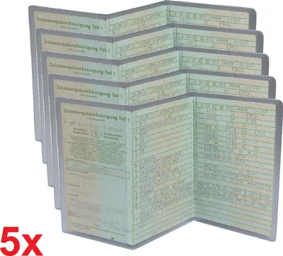 Produktbild von 5 Stück KFZ Schutzhülle Fahrzeugschein Schutzhülle KFZ Etui KFZ Hülle transparent