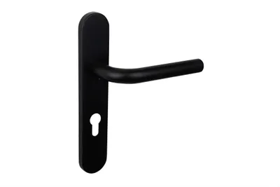 Produktbild von Lavuzo Türgriffe Oristano Schwarz mit abgerundetem Schild PC72 - Pro Set