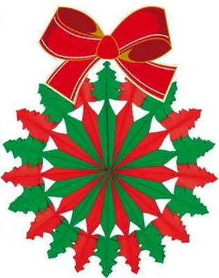 Produktbild von Dekofächer Weihnachtsstern 60cm, schwer entflammbar