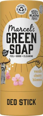Image de Marcel's Green Soap - Déodorant stick - Vanille & Fleur de Cerisier - Fraîcheur longue durée - 40 gr - 1 pièce