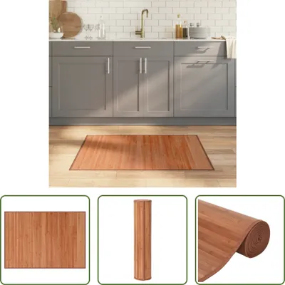 Produktbild von The Living Store Teppich Rechteckig Braun 70x100 cm Bambus