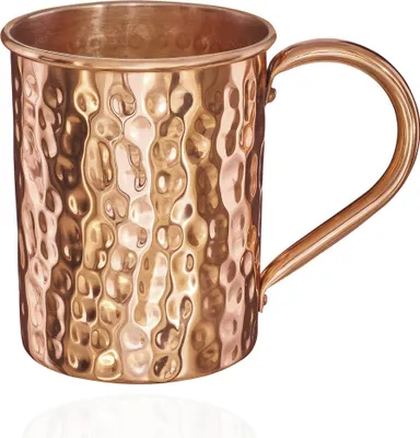 Produktbild von 145g Kupferbecher reines Kupfer (100%) Kupfertasse Zylinder Moscow Mule 500ml