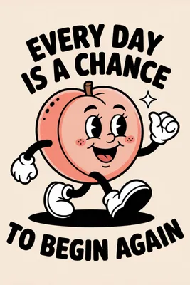 Produktbild von Poster 20x30cm Motivationsaffirmation Retro Vintage Für das Wohnzimmer Jeden Tag