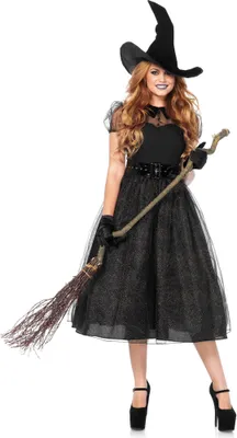 Produktbild von Glitzer Hexe - Halloween Kostüm Damen - Fasching Größe: M