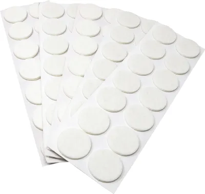 Produktbild von Adsamm® | 70 x selbstklebende Filzgleiter / Weiß / Ø 32 mm / rund / Möbelgleiter aus Filz mit 3.5 mm Stärke