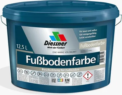 Produktbild von Diessner Fußbodenfarbe 12,5 Liter Kieselgrau