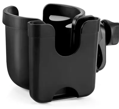 Image de Porte-gobelet avec support pour téléphone, universel 2-en-1, pour poussettes et vélos, support pratique