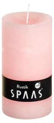 Obrázok produktu pre Stĺpová sviečka SPAAS RUSTIK 13 cm ružová
