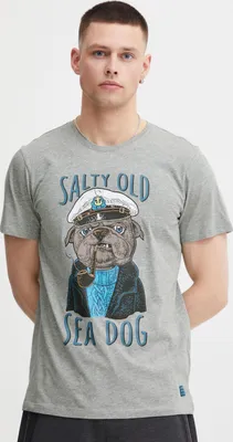 Produktbild von Blend BHPirot Herren T-Shirt Kurzarm Shirt mit Print Rundhals-Ausschnitt Frontprint hochwertige Baumwoll-Qualität