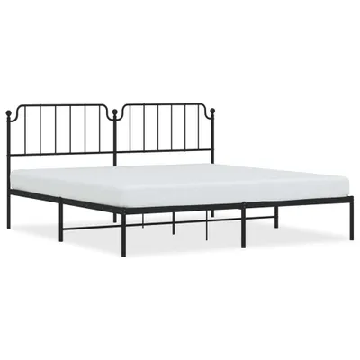 Immagine prodotto di Giroletto con Testiera in Metallo Nero 193x203 cm