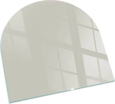 Produktbild von Farbe Hellcreme – Glasbodenplatte für – Kaminofen – Kaminplatte Glas – Schutzglas – Funkenschutzplatte –Glasbodenplatte Feuerfeste – Hitzeschutzplatte – Bodenschutz aus Glas – 100x100 cm
