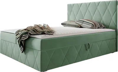 Produktbild von MIRJAN24 Boxspringbett Simoti, Doppelbett mit zwei Bettkästen für die Bettwäsche, Hauptmatratze, Topper und Kopfteil (Magic Velvet 2227, Größe: 180x200 cm)