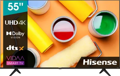 Produktbild von Hisense 55A6BG 139cm (55 Zoll) Fernseher (4K Ultra HD, HDR, Triple Tuner DVB-C/S/ S2/ T/ T2, Smart-TV, Frameless, Bluetooth, Alexa)