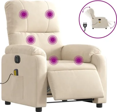 Image de Fauteuil inclinable de massage électrique beige
