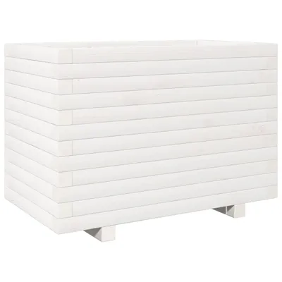 Produktbild von vidaXL Pflanzkübel Weiß 70x40x49,5 cm Massivholz Kiefer