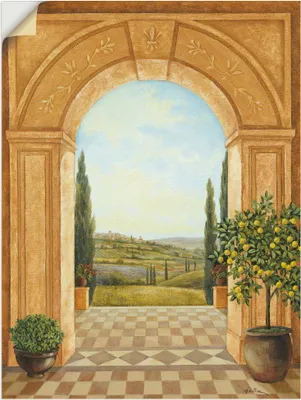 Produktbild von ARTland Wandbild, selbstklebend Ausblick mit Zitronenbaum II Größe: 45x60 cm