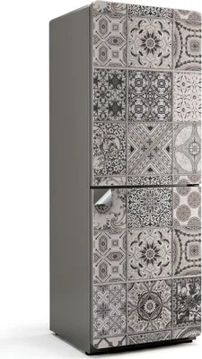 Produktbild von Mosaikmuster auf Fliesen – Kühlschrank Aufkleber – Klebefolie Kühlschrank – Kühlschrank Nachbildung – Kühlschrankfolie selbstklebend – Küchen Nachbildungation – 70x190 cm