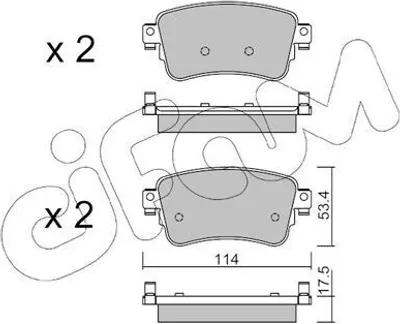 Produktbild von CIFAM Bremsbeläge Satz Hinten Bremsklötze für OPEL Vivaro C Kastenwagen (K0) 822-1108-0