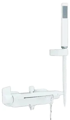 Obrázok produktu pre Termostatická sprchová batéria, automatická termostatická regulácia, moderný dizajn, biela farba