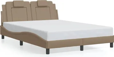Immagine prodotto di Giroletto con testiera cappuccino-marrone 140x190 cm in ecopelle