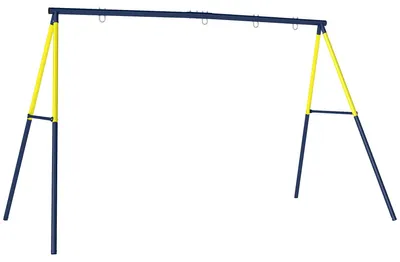 Produktbild von Schaukelgestell Stahl Schaukelgerüst bis 150 kg für Nestschaukel Kinderschaukel Kletterleiter, 260 x 160 x 178 cm, Blau