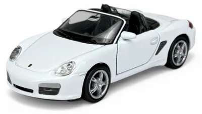 Obrázok produktu pre Welly Porsche Boxster S, bez strechy, biela, model z kovového odliatku, mierka 1:34, v krabici, kód 42375
