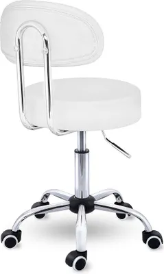 Produktbild von Famanu Rollhocker verstellbar - drehbarer Arbeitshocker mit Fußstütze 47-60cm