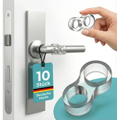Produktbild von Türstopper 10x, Transparente Silikon, Wandschutz, Geräuschdämpfer für Türen, Für Zuhause