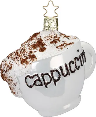 Produktbild von INGE-GLAS Weihnachts-Hänger Cappuccino Tasse weiss