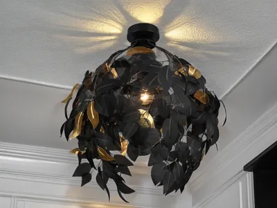 Produktbild von Reality Leuchten Deckenleuchte LEAVY DH 38x58 cm schwarz Deckenlampe