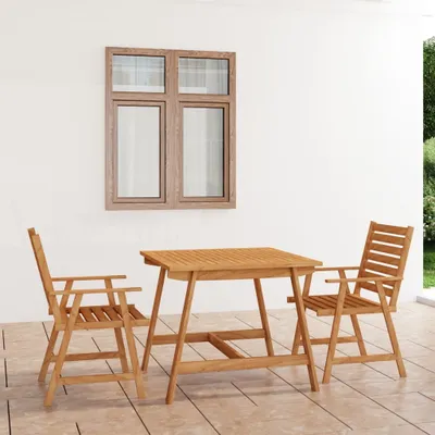 Image de Maison Exclusive - Ensemble de salle à manger de jardin 3 pièces en bois massif d'acacia